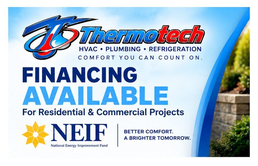 Thermotech financing available for HVAC and plumbing